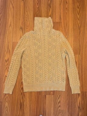 Ralph Lauren Cashmere Blend Cable Knit Turtleneck Sweater